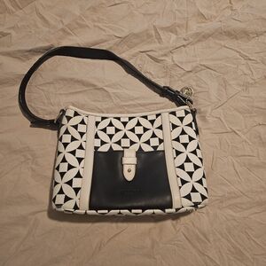 Spartina 449 Black and White Floral Shoulder Bag